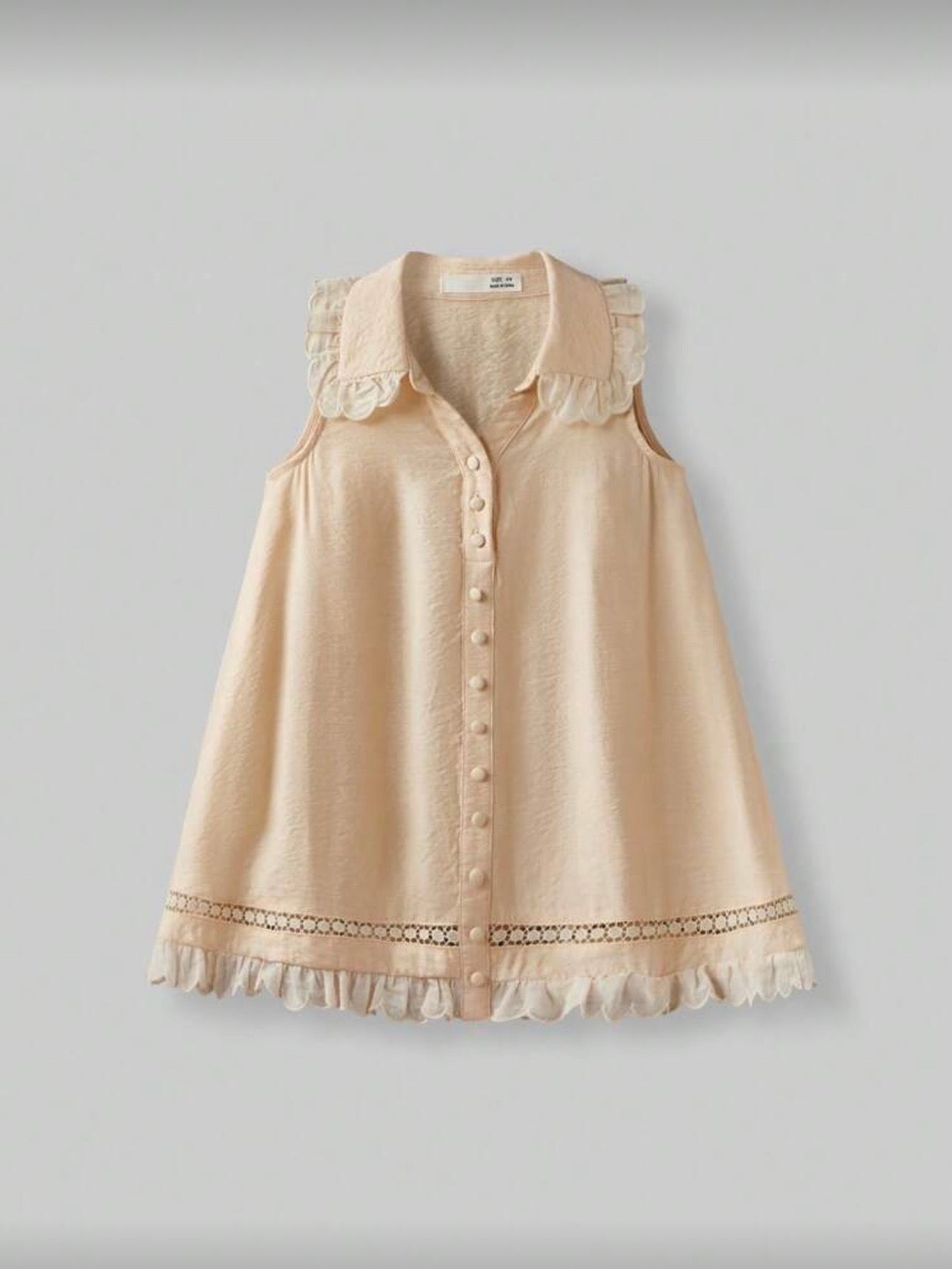 Vestido Albaricoque con Encaje