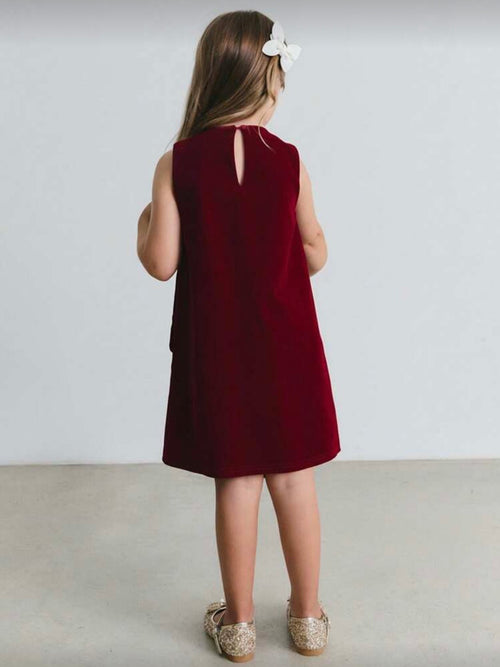 Vestido Burdeos con Perlas