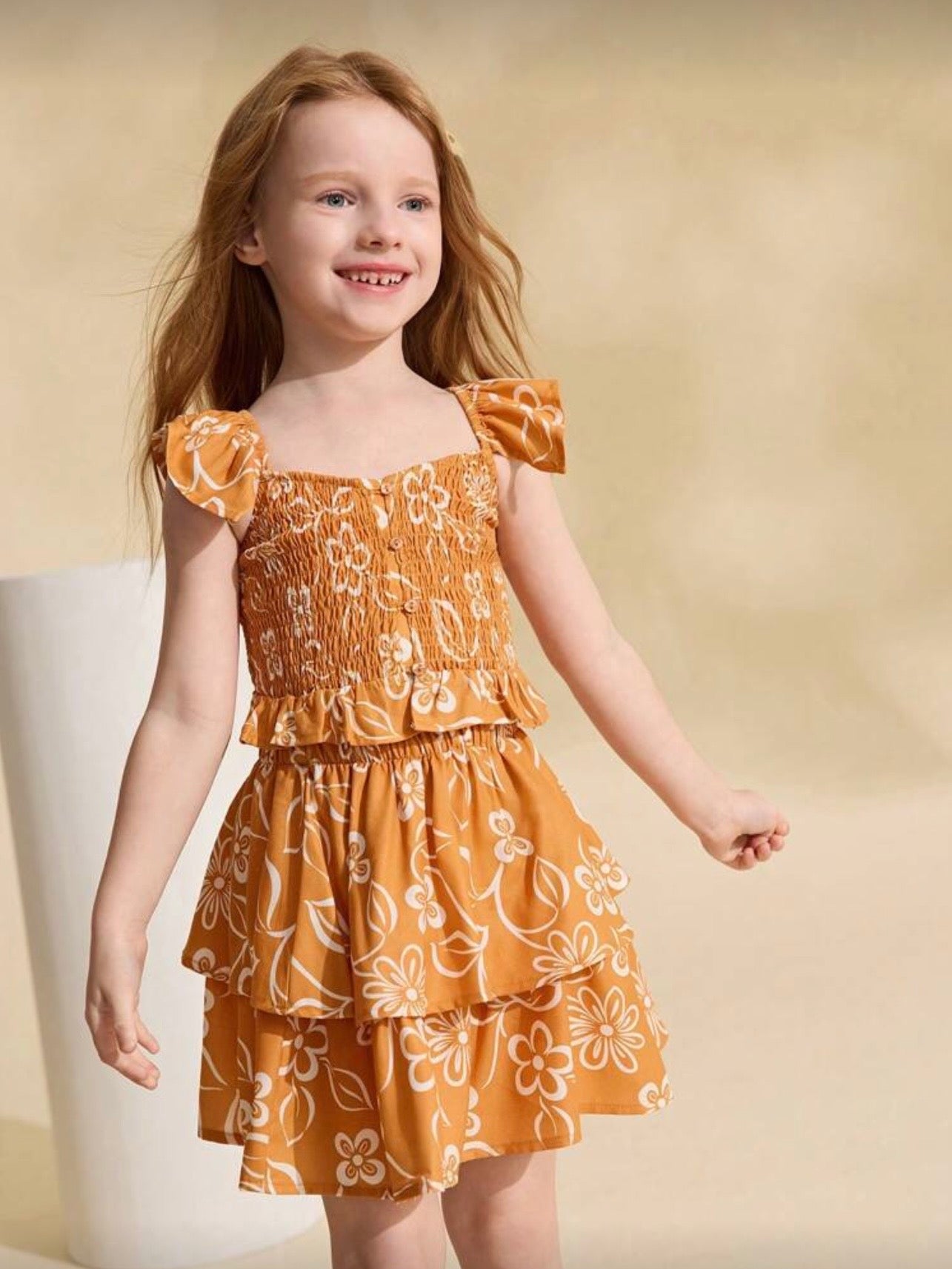 Set Naranja Estampado