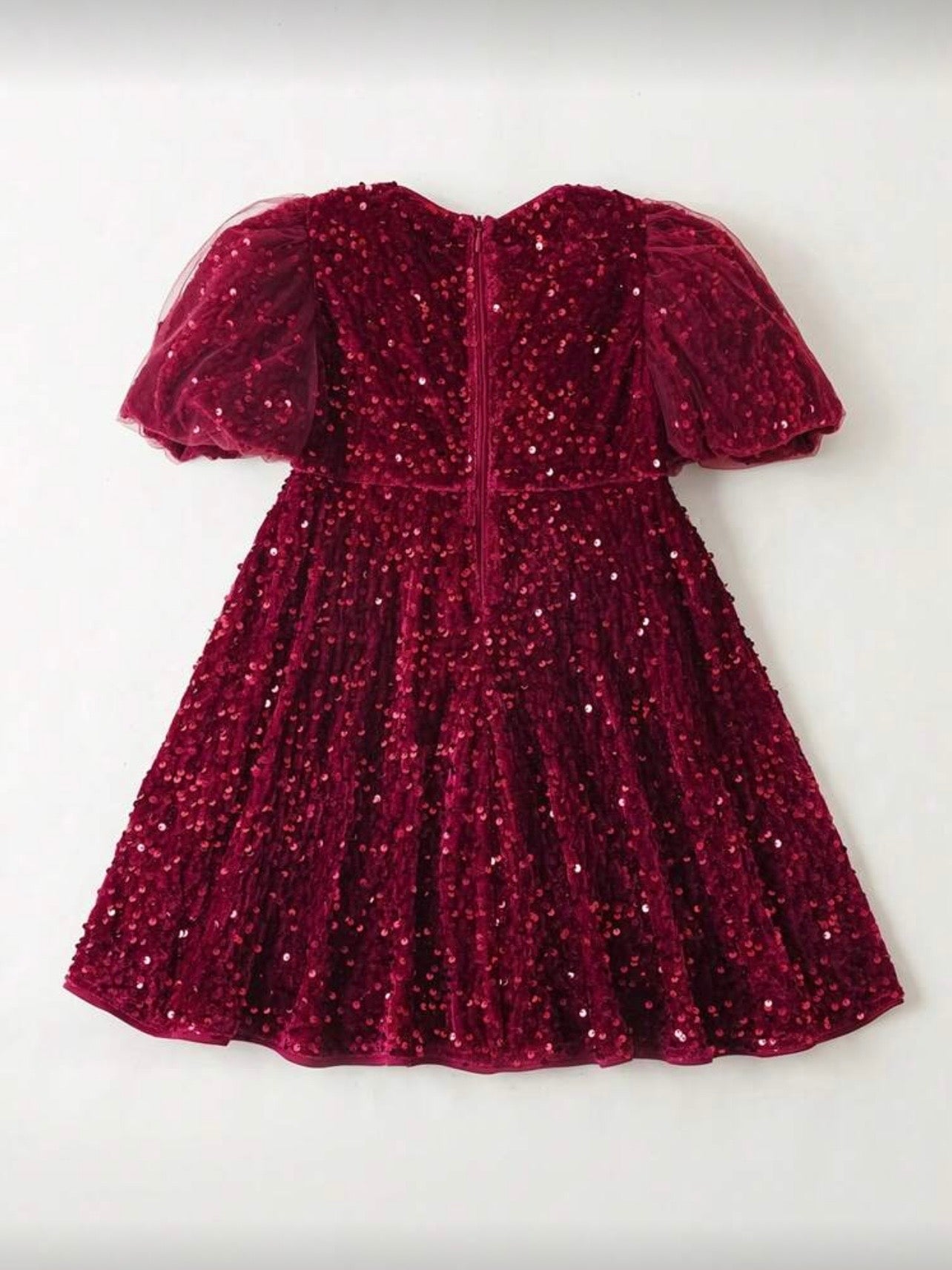 Vestido Rosa Roja de Lentejuelas