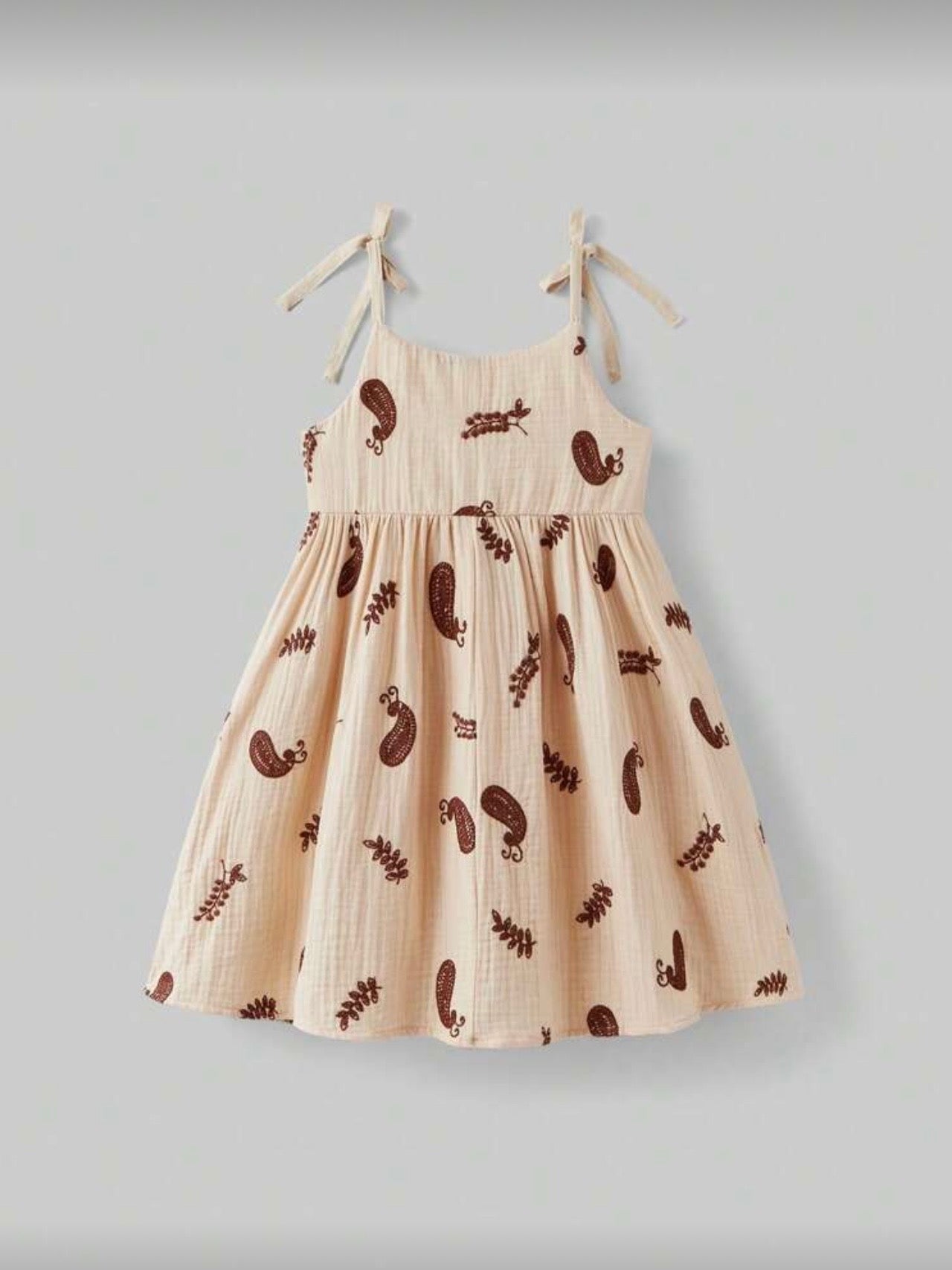 Vestido Caqui Bordado