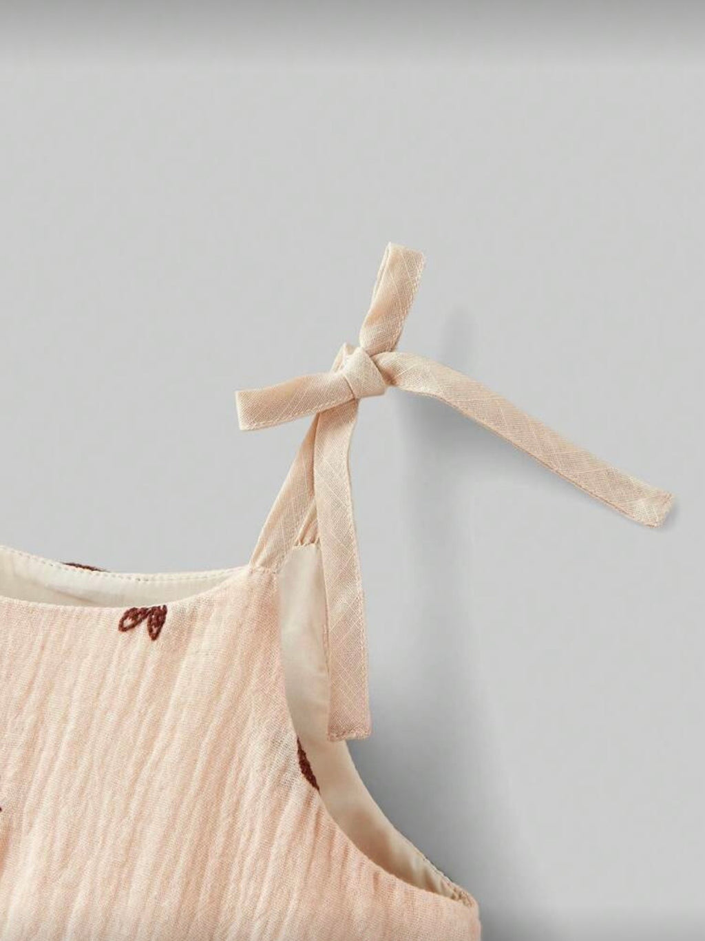 Vestido Caqui Bordado