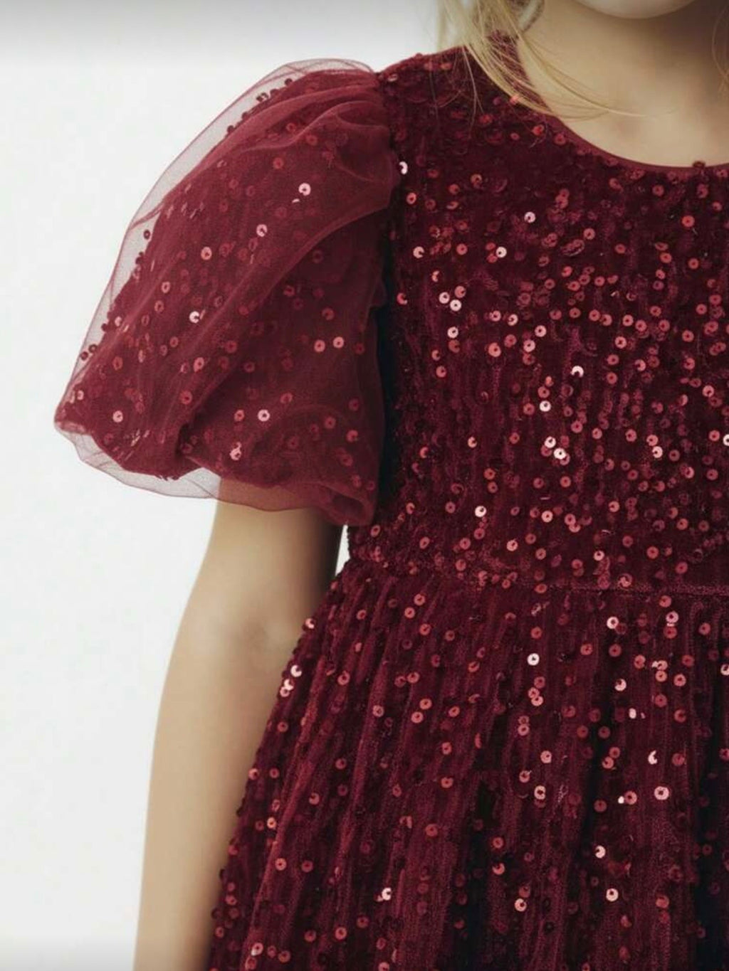 Vestido Rosa Roja de Lentejuelas