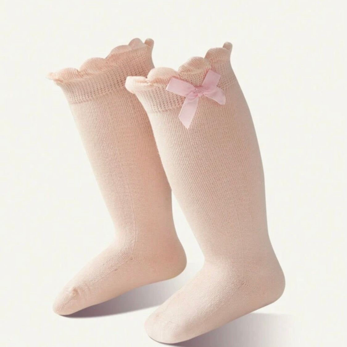 Medias Florales con Lazo